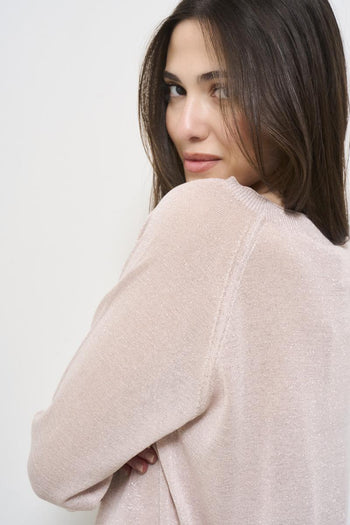 Maglia donna rosa lurex - 6
