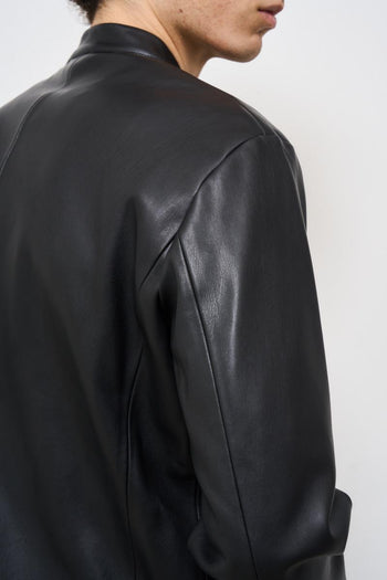 Giacca uomo in ecopelle nera - 6