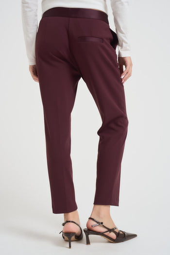 Pantalone donna skinny bordeaux - 6