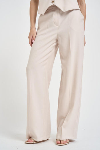 Abito con gilet e pantalone panna - 7