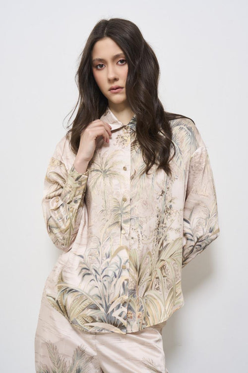 Camicia donna con stampa jungle