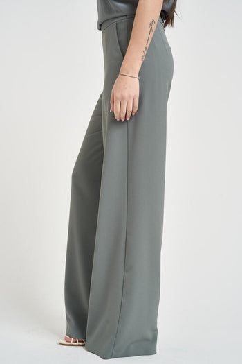 Pantalone donna a palazzo grigio - 3