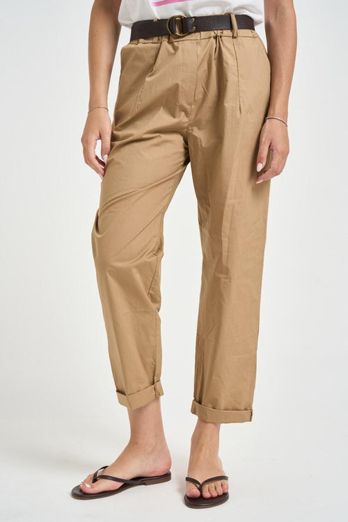 Pantalone donna a gamba dritta beige - 2