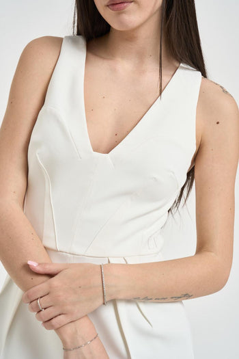 Abito donna midi bianco - 3