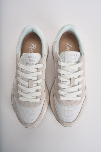 Sneakers donna in suede bianche e silver - 6
