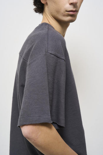 Men's crew neck grey t-shirt - 4