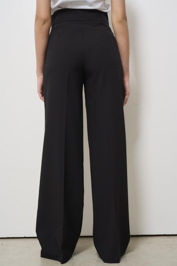 Pantalone donna nero a palazzo - 3