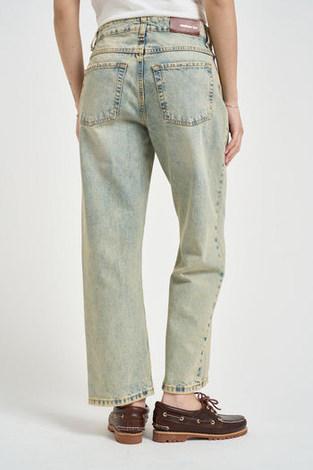 Jeans donna effetto vintage in denim - 3