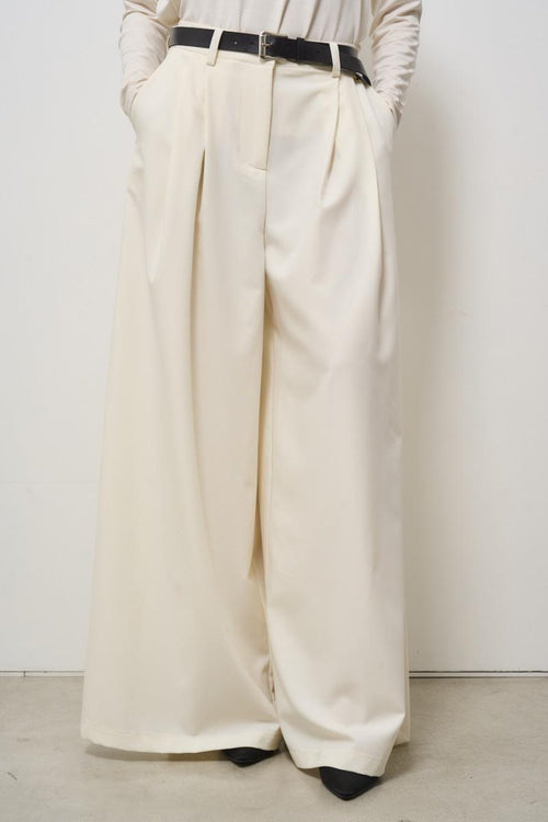 Pantalone donna a palazzo panna