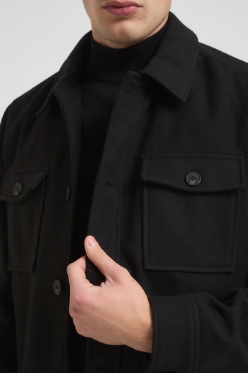 Giubbotto a camicia uomo nero - 3