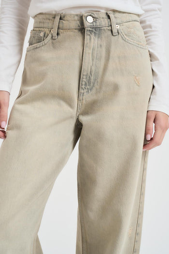Jeans donna wide leg grigio chiaro - 3