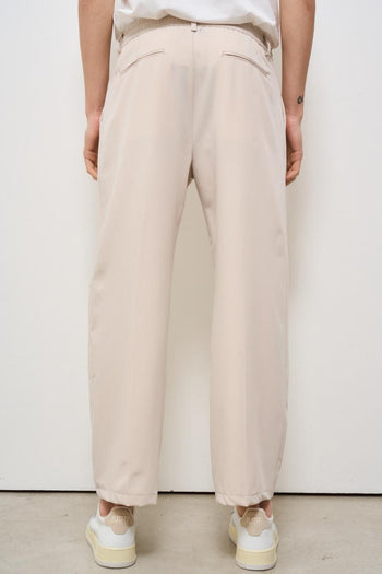 Pantalone uomo a palazzo panna - 5