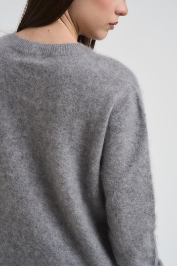 Maglia donna girocollo grigia - 4