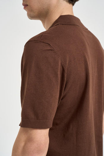 Polo uomo a manica corta tabacco - 4