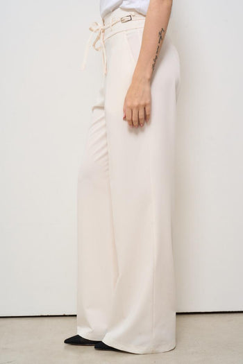 Pantalone donna a palazzo burro - 3