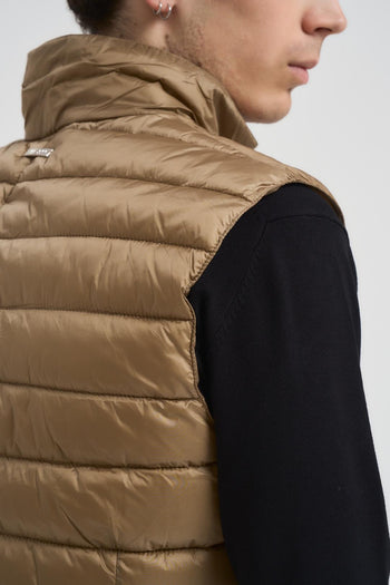 Gilet uomo trapuntato beige - 5