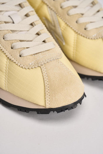 Sneakers donna gialla e beige - 6
