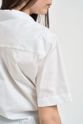 Camicia donna cropped bianca - 4