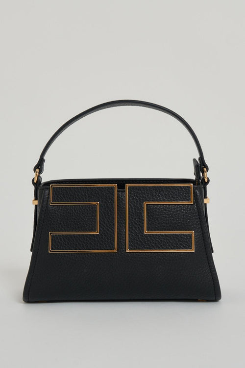 Borsa donna pelle martellata nera