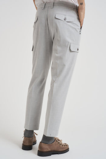 Pantalone uomo cargo grigio chiaro - 4