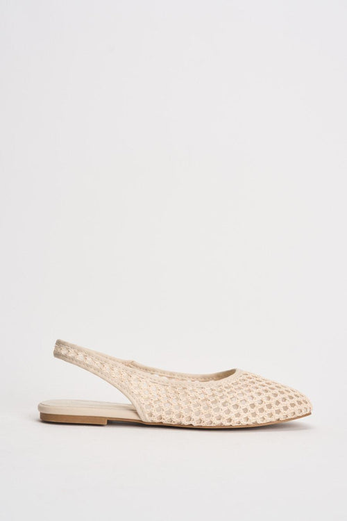 Slingback donna in rete panna