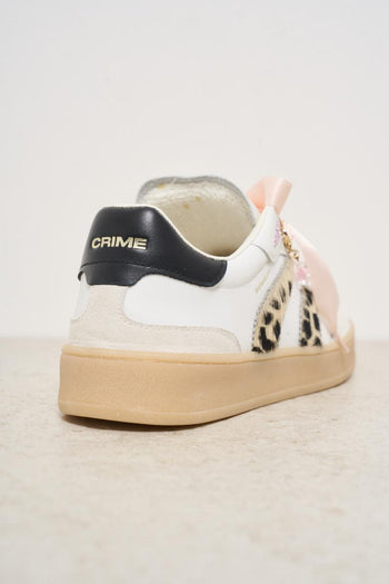 Women's white and animalier sneakers - 6