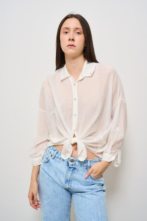 Camicia donna leggera bianca