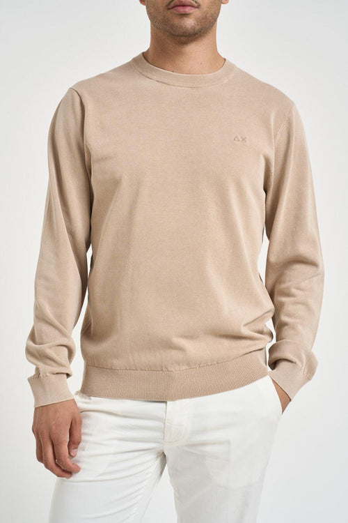 Maglia uomo girocollo beige