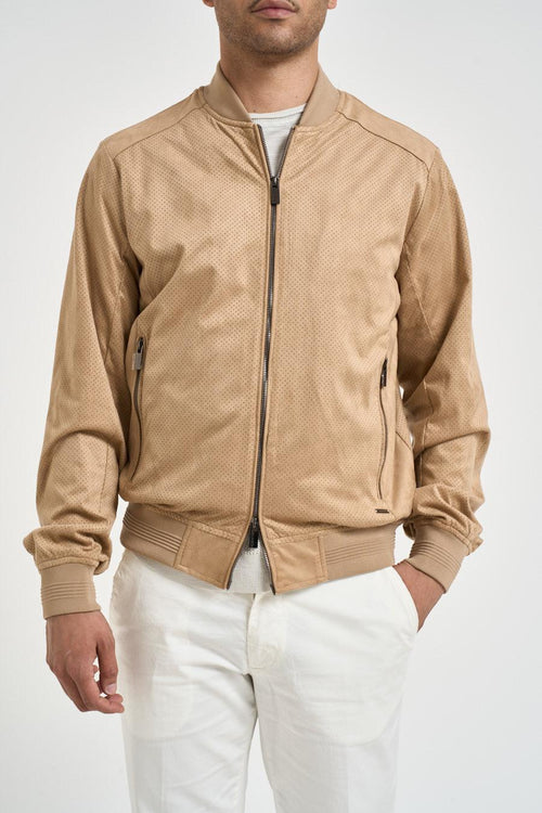 Giubbotto uomo scamosciato beige - 2