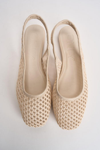 Slingback donna in rete panna - 5