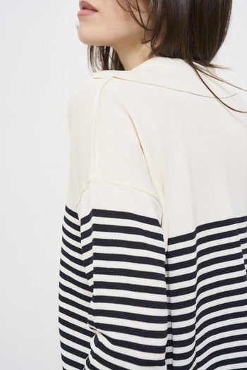 Women's striped polo shirt - 5