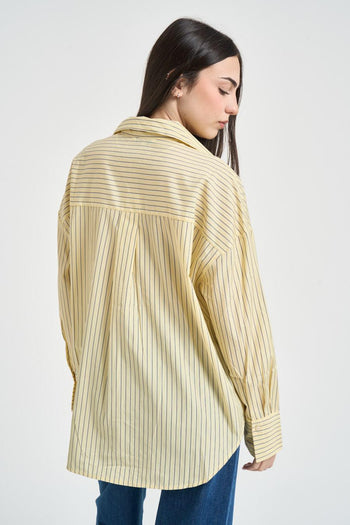 Camicia donna a righe gialla - 3