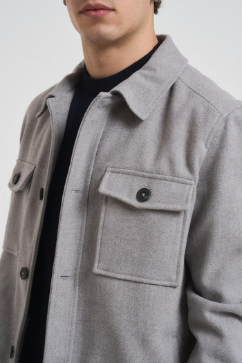 Giubbotto a camicia uomo grigio chiaro - 3