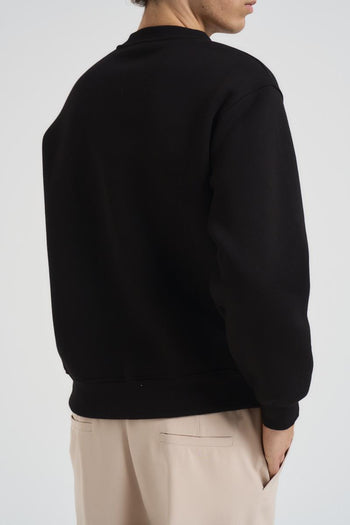 Felpa uomo girocollo nera - 5