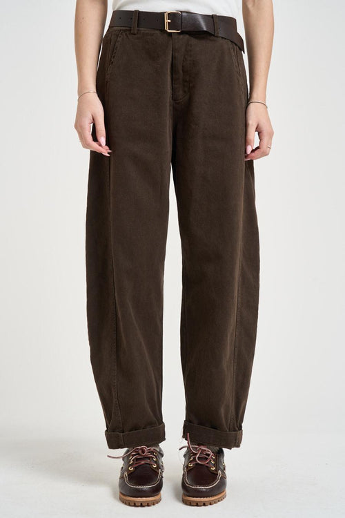 Pantalone donna balloon marrone