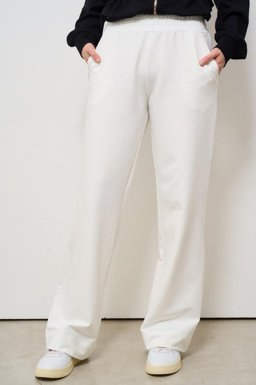 Pantalone donna gamba dritta bianco