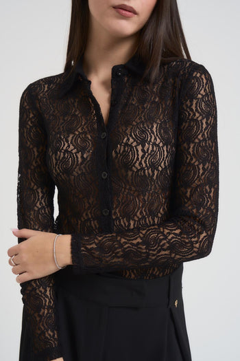 Body donna in pizzo nero - 3