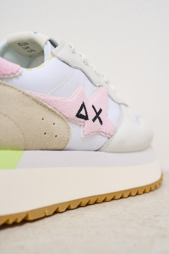 Sneakers donna platform bianche e rosa - 8