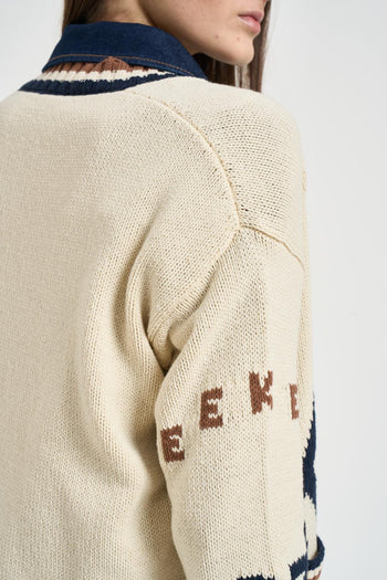 Cardigan donna over panna - 6