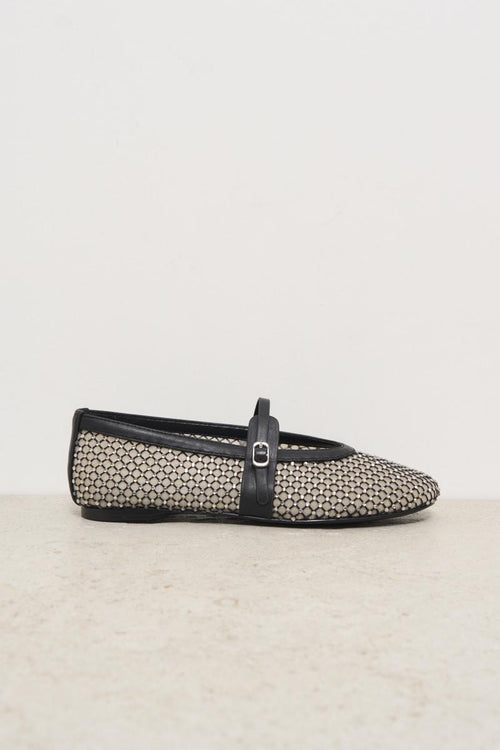 Women's ballerina in contrasting mesh