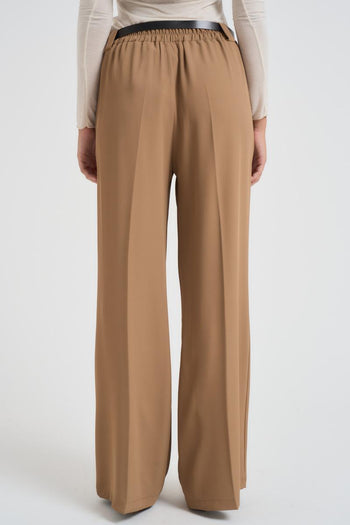 Pantalone donna flare cammello - 4