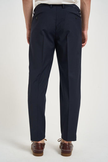Pantalone uomo con pinces blu - 3