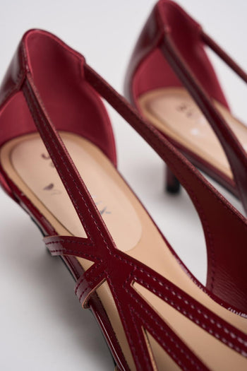 Décolleté donna in vernice bordeaux - 5