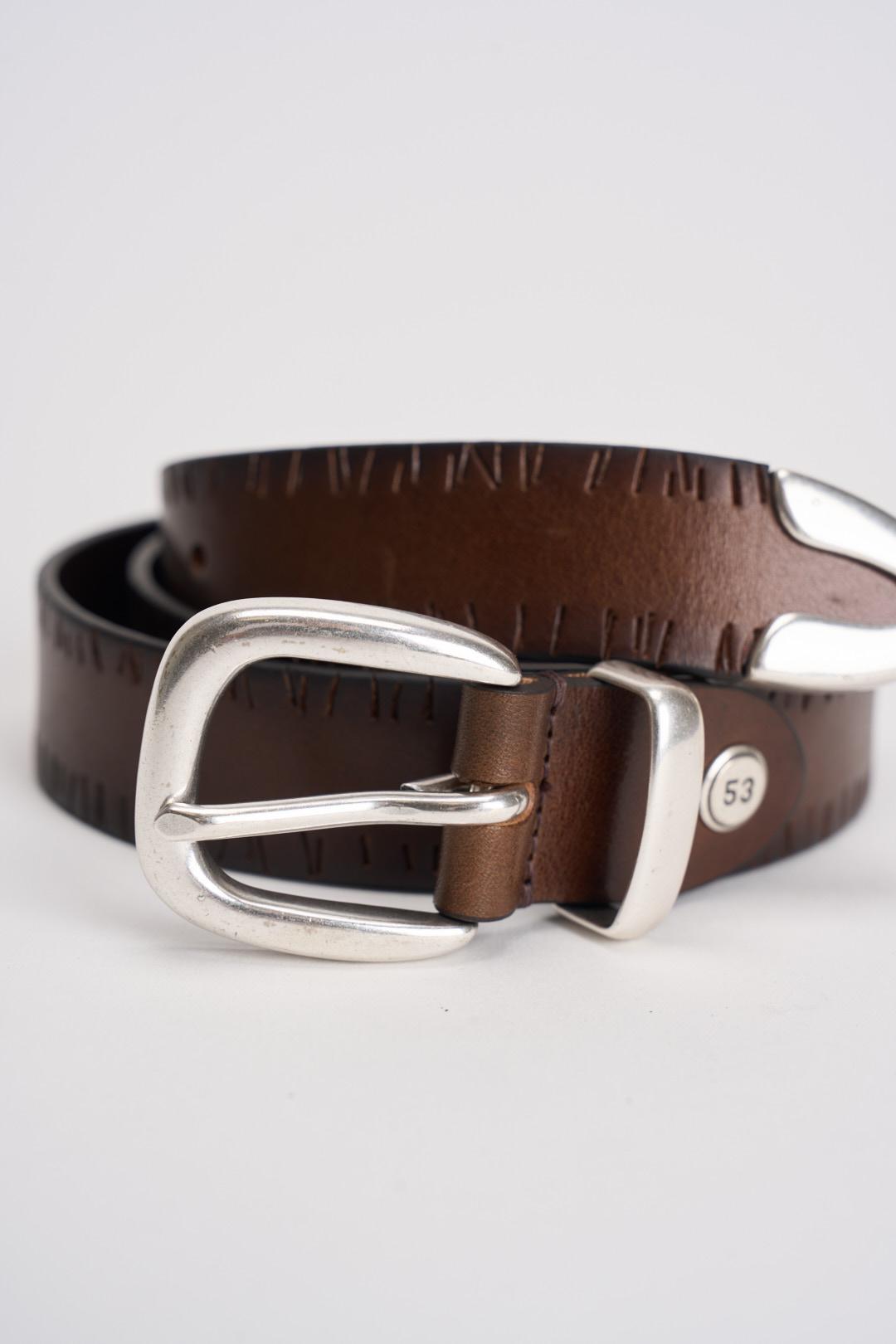 Cintura uomo in pelle marrone MRF254C012 MARRONE MINORONZONI 