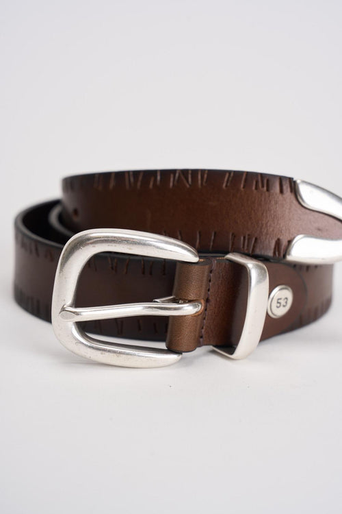 Cintura uomo in pelle marrone - 2