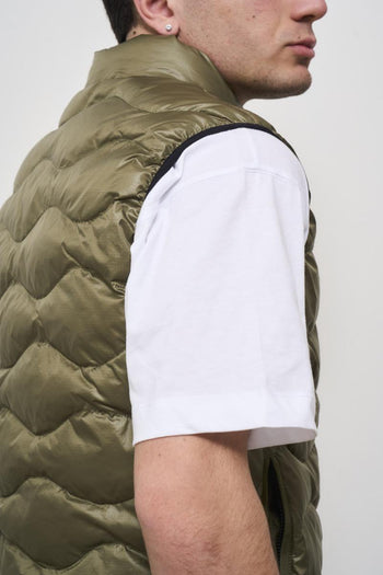 Men's green quilted down vest - 6