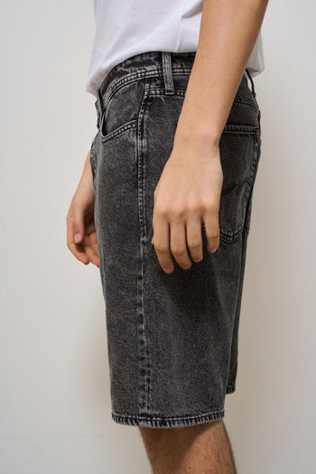 Bermuda uomo cargo in denim grigio - 4