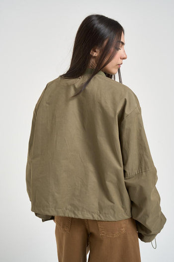 Bomber donna con coulisse verde - 6