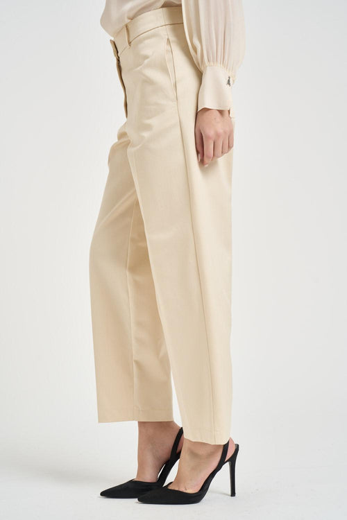 Pantalone donna dritto panna - 2