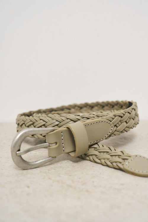 Cintura donna intrecciata verde - 2